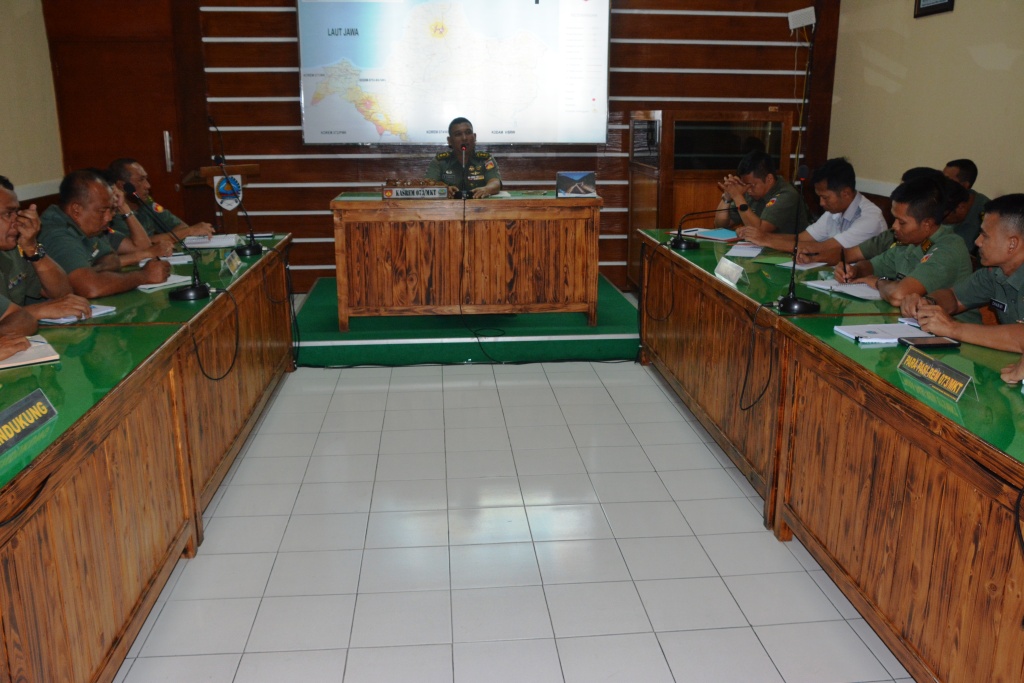 Rapat Kesiapan Gladi Posko I Korem 073/Makutarama